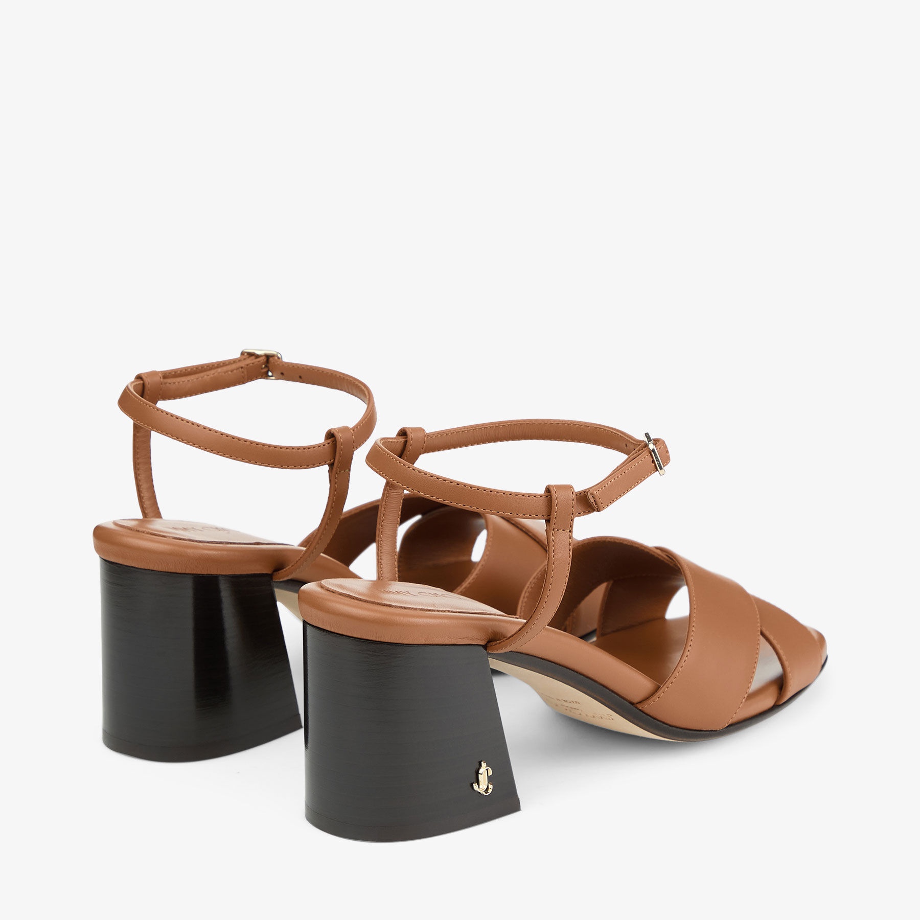 Valla 65
Tan Vacchetta Leather Block Heel Sandal - 6
