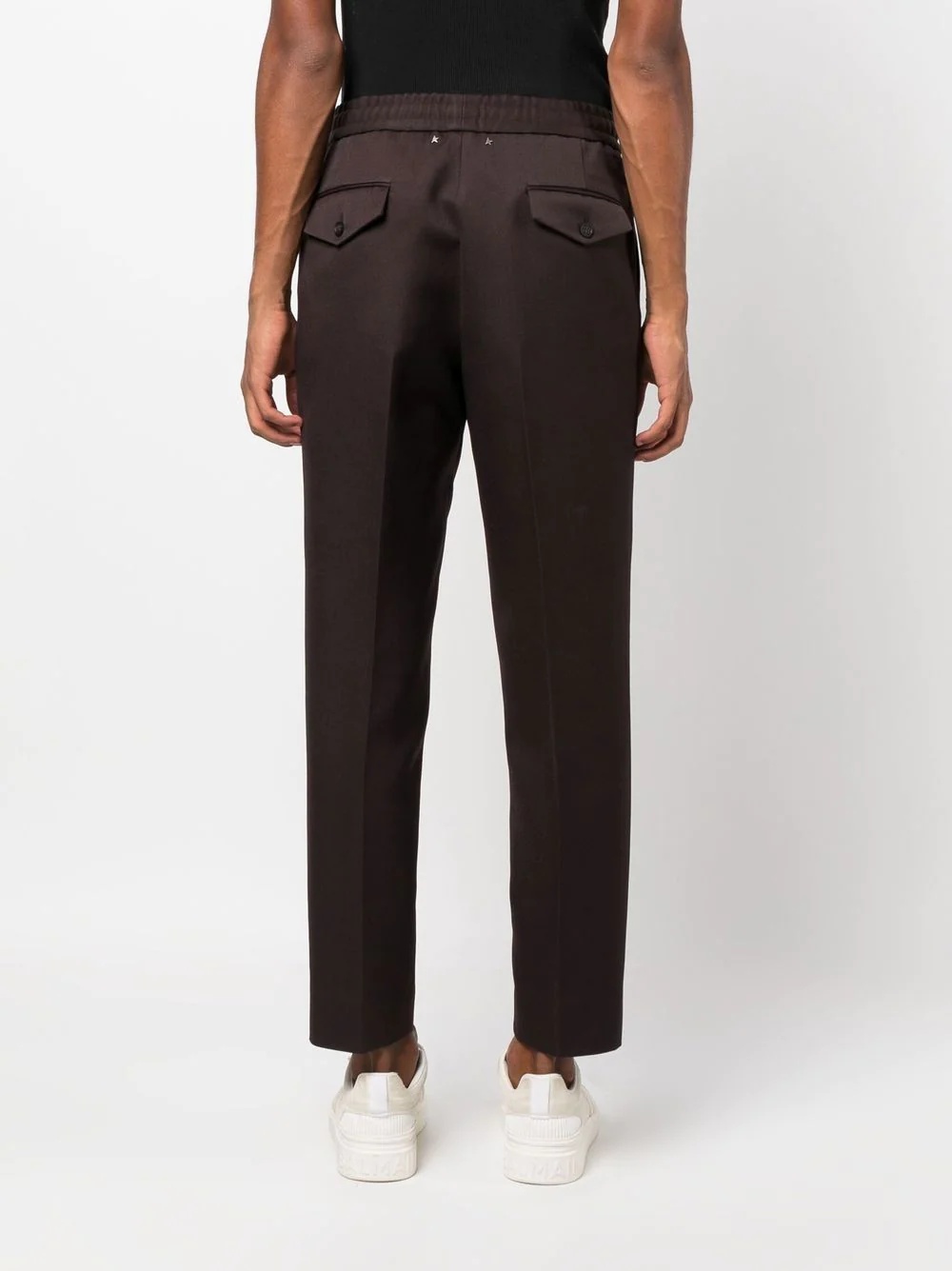 straight-leg elasticated trousers - 4