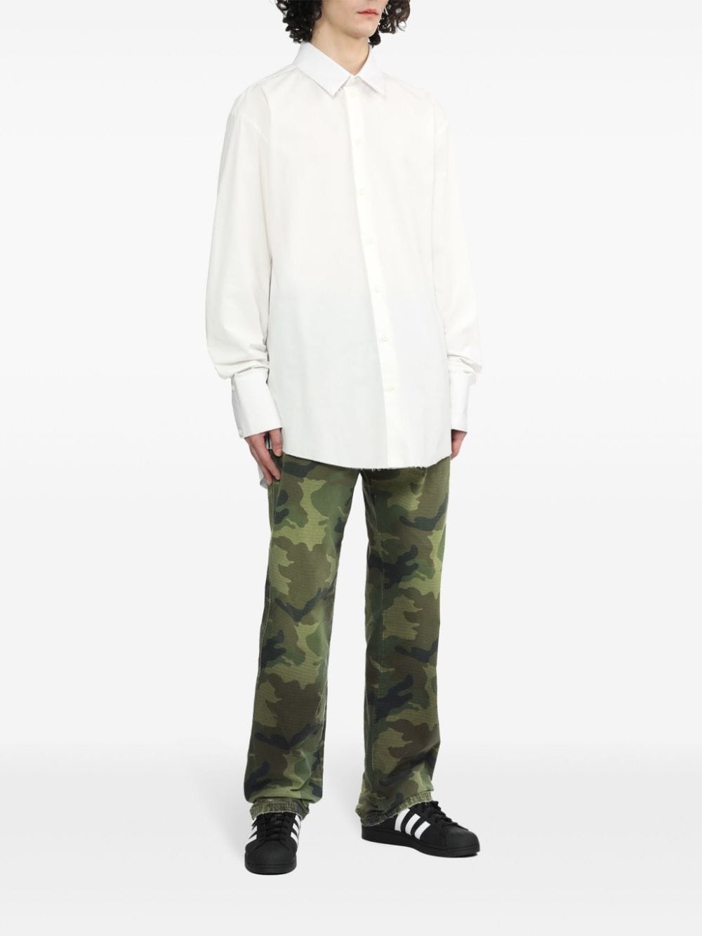 classic collar cotton shirt - 4
