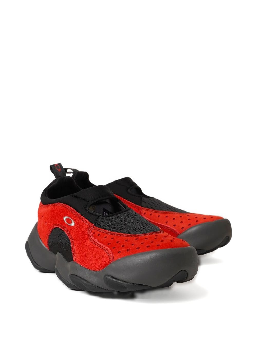 perforated suede trainers - 2
