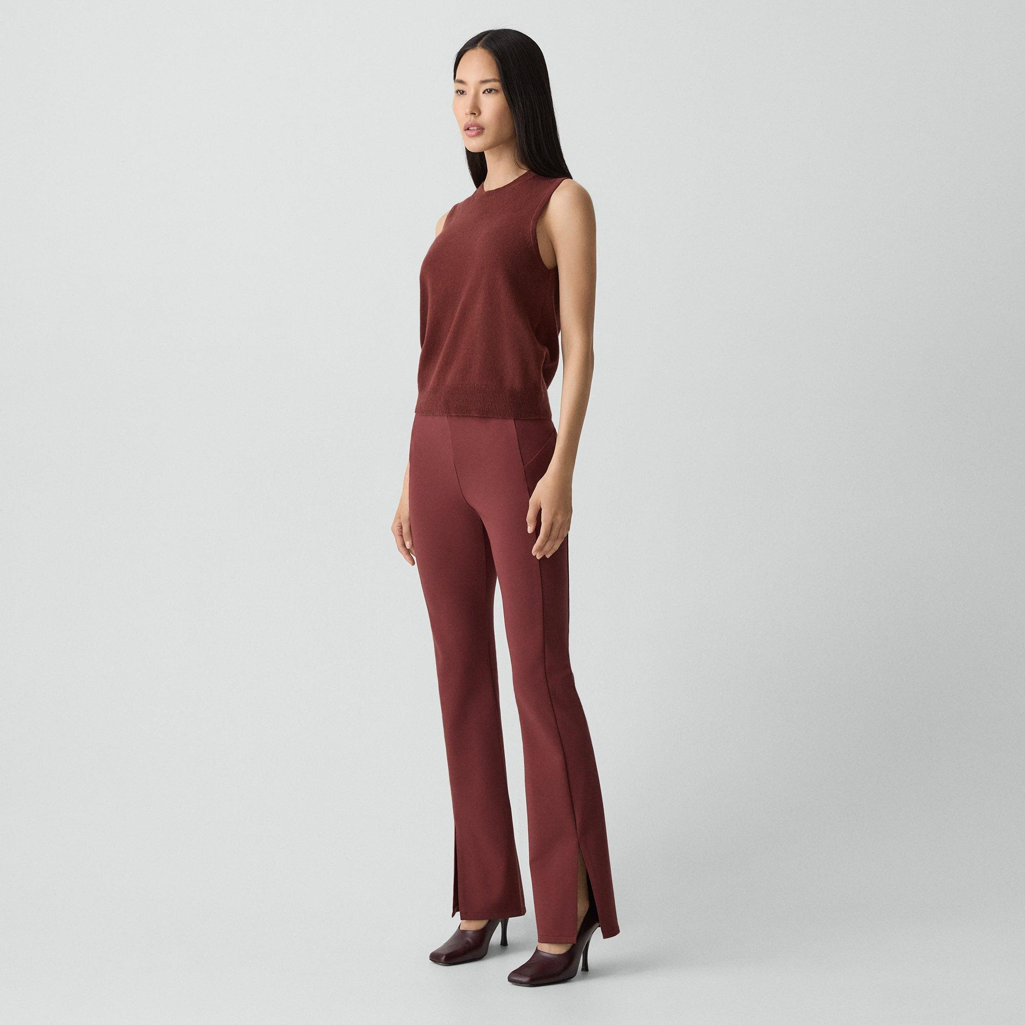 Flared Slit Legging in Motion Ponte - 3