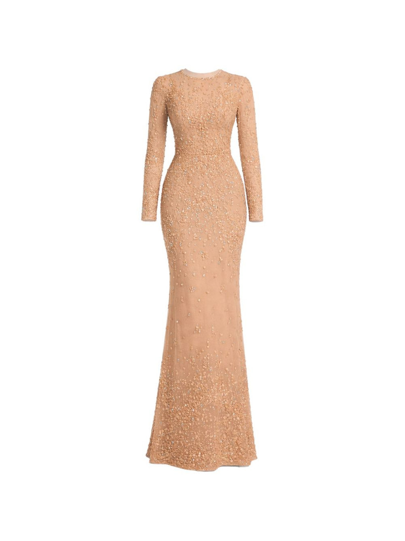 bead-embellished maxi dress 1