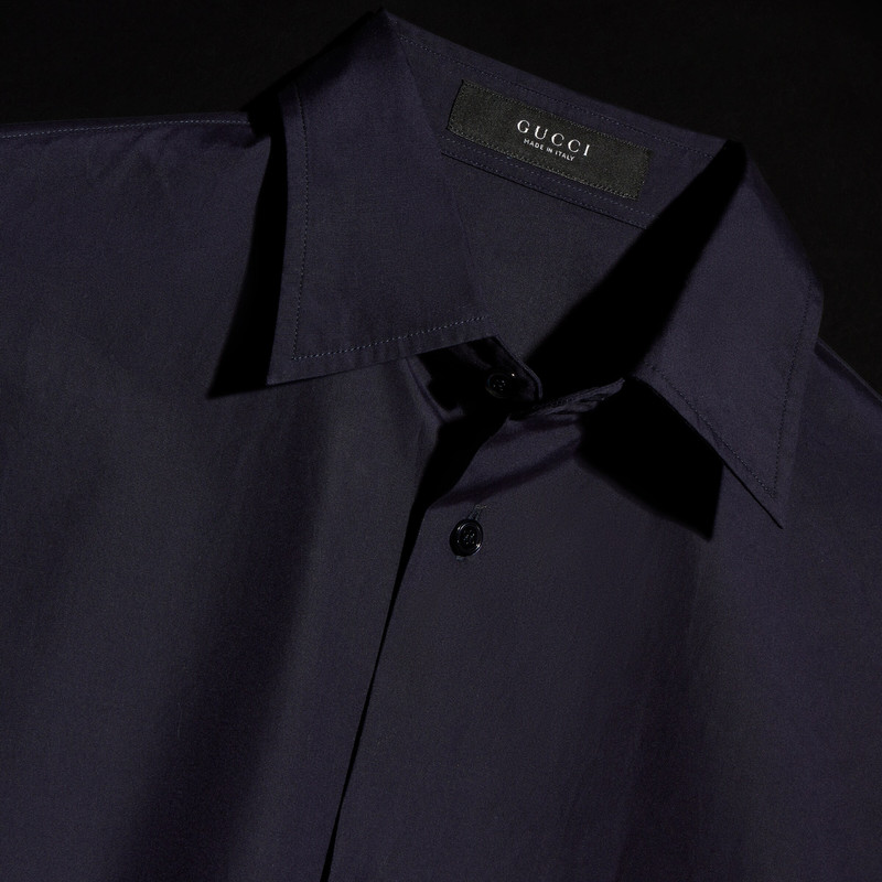 Piece dyed cotton poplin shirt 6