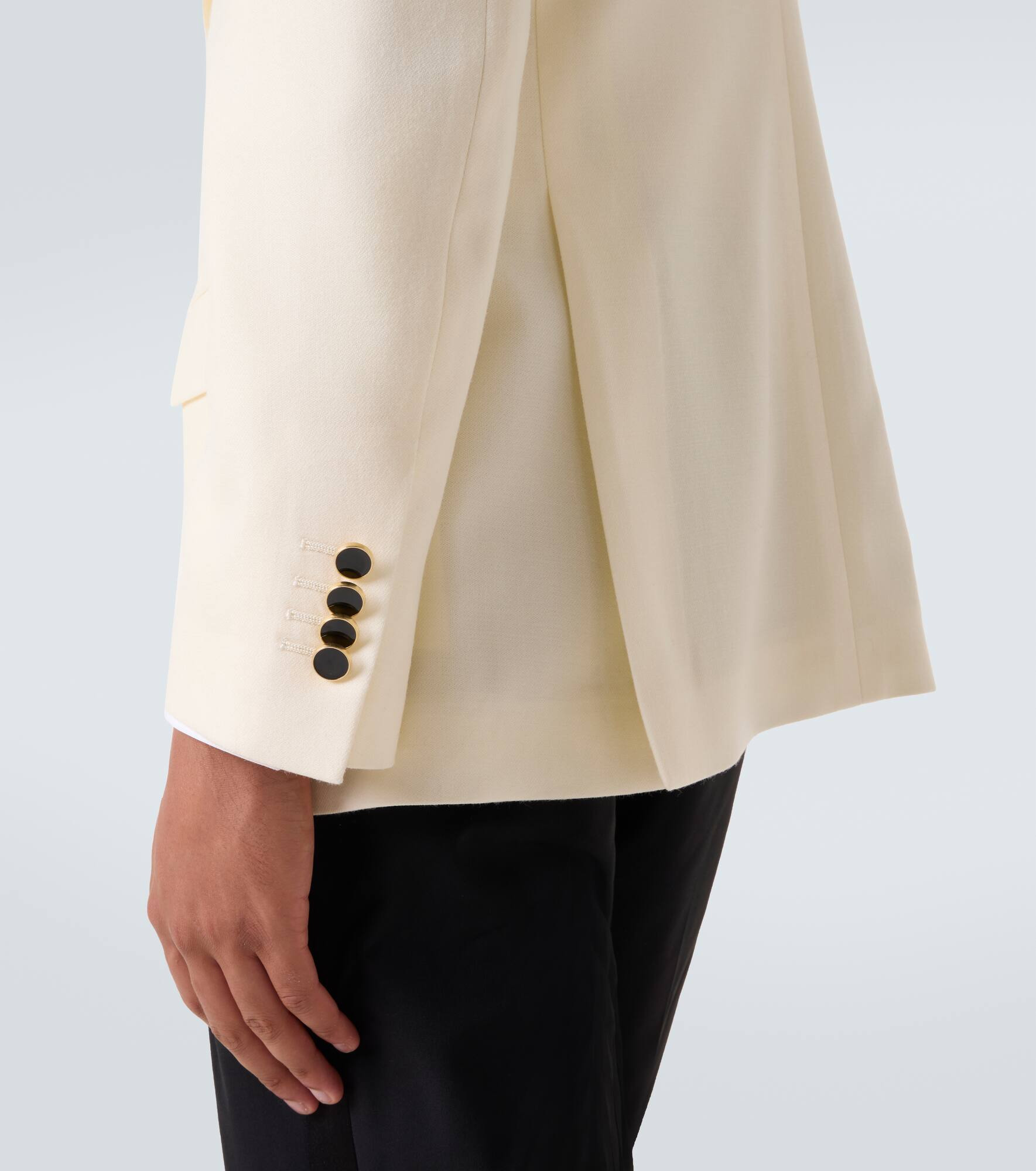 Single-breasted virgin wool blazer - 6