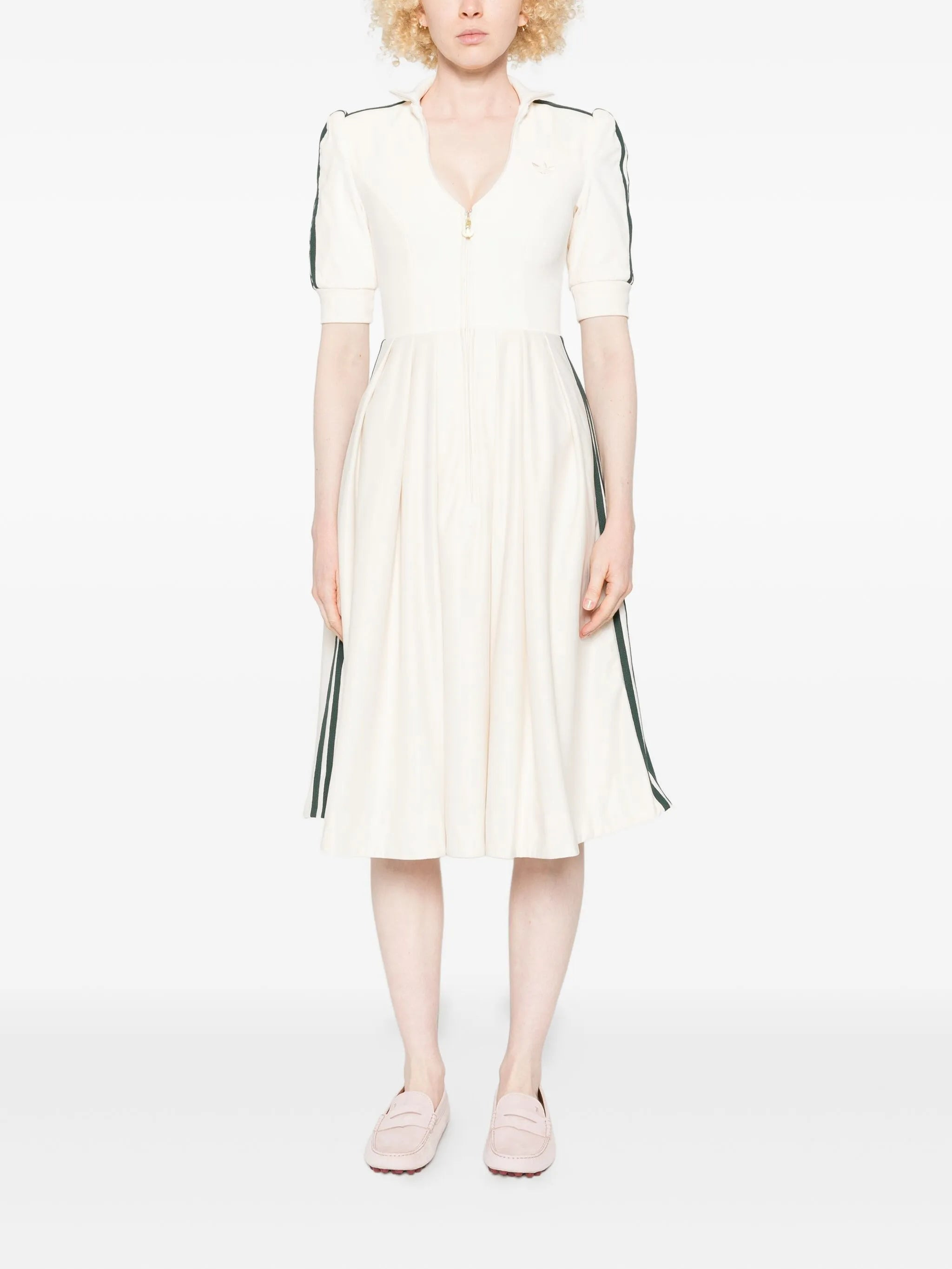 Adidas Three-stripe Zip-front Midi Dress - 3