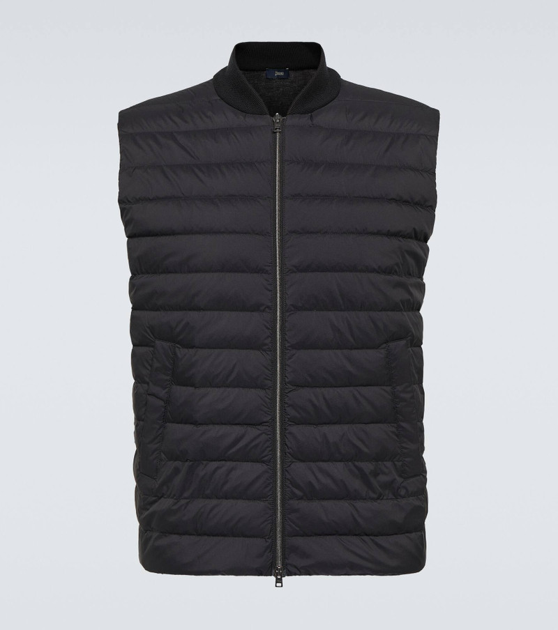 Wool and silk down vest - 1