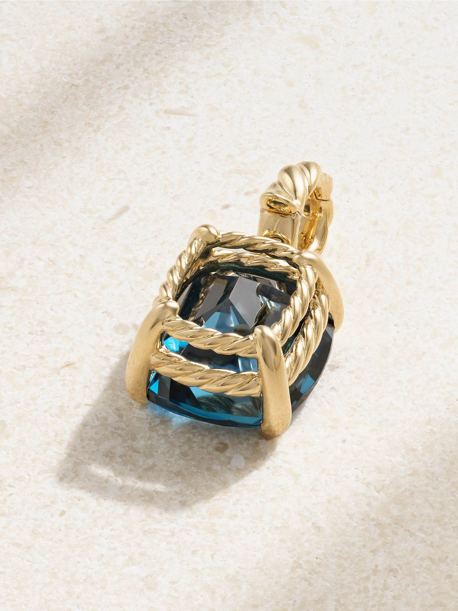 Marbella 18-karat gold topaz pendant Gold - 3