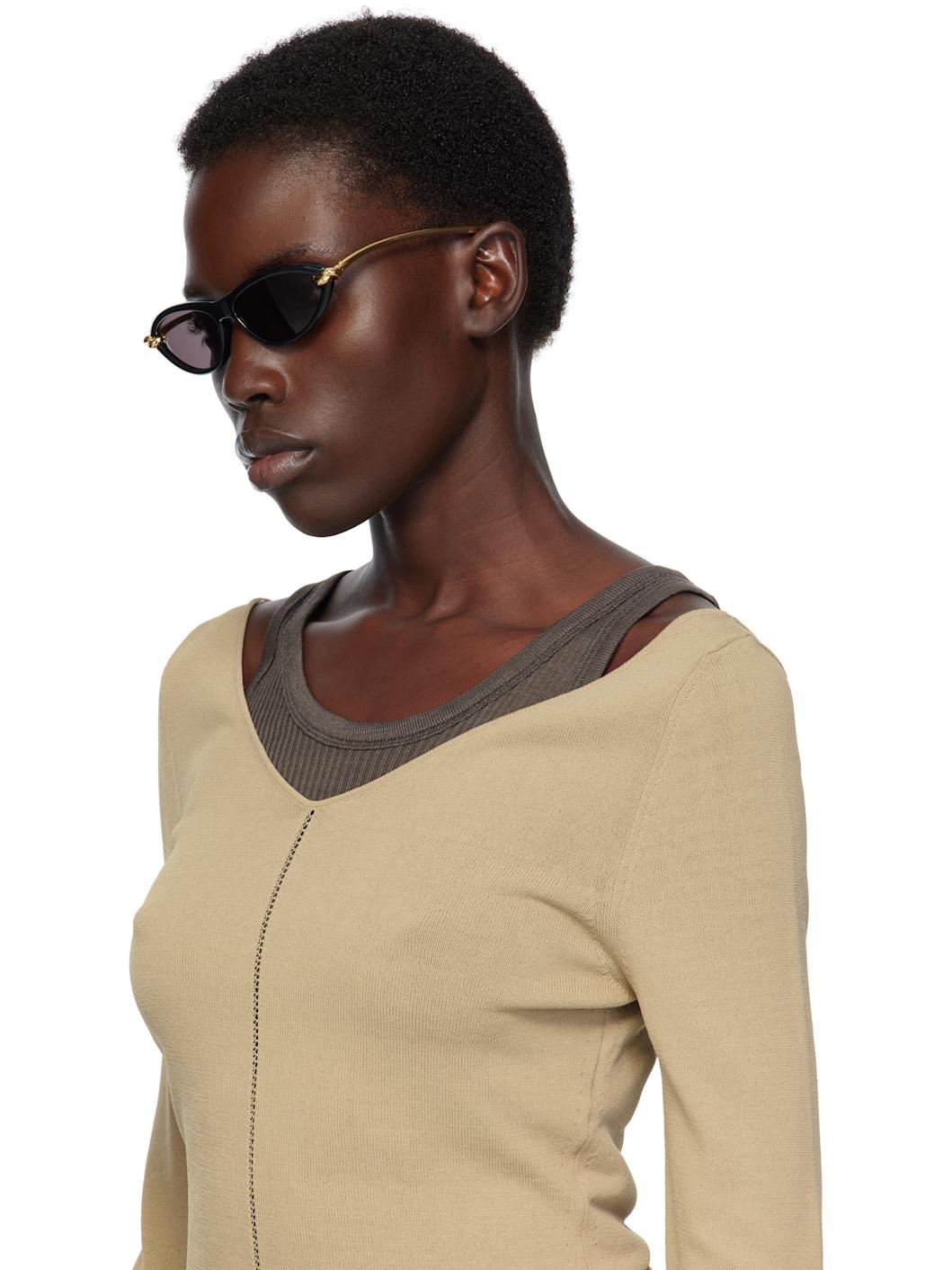 Black Knot Cat Eye Sunglasses - 4