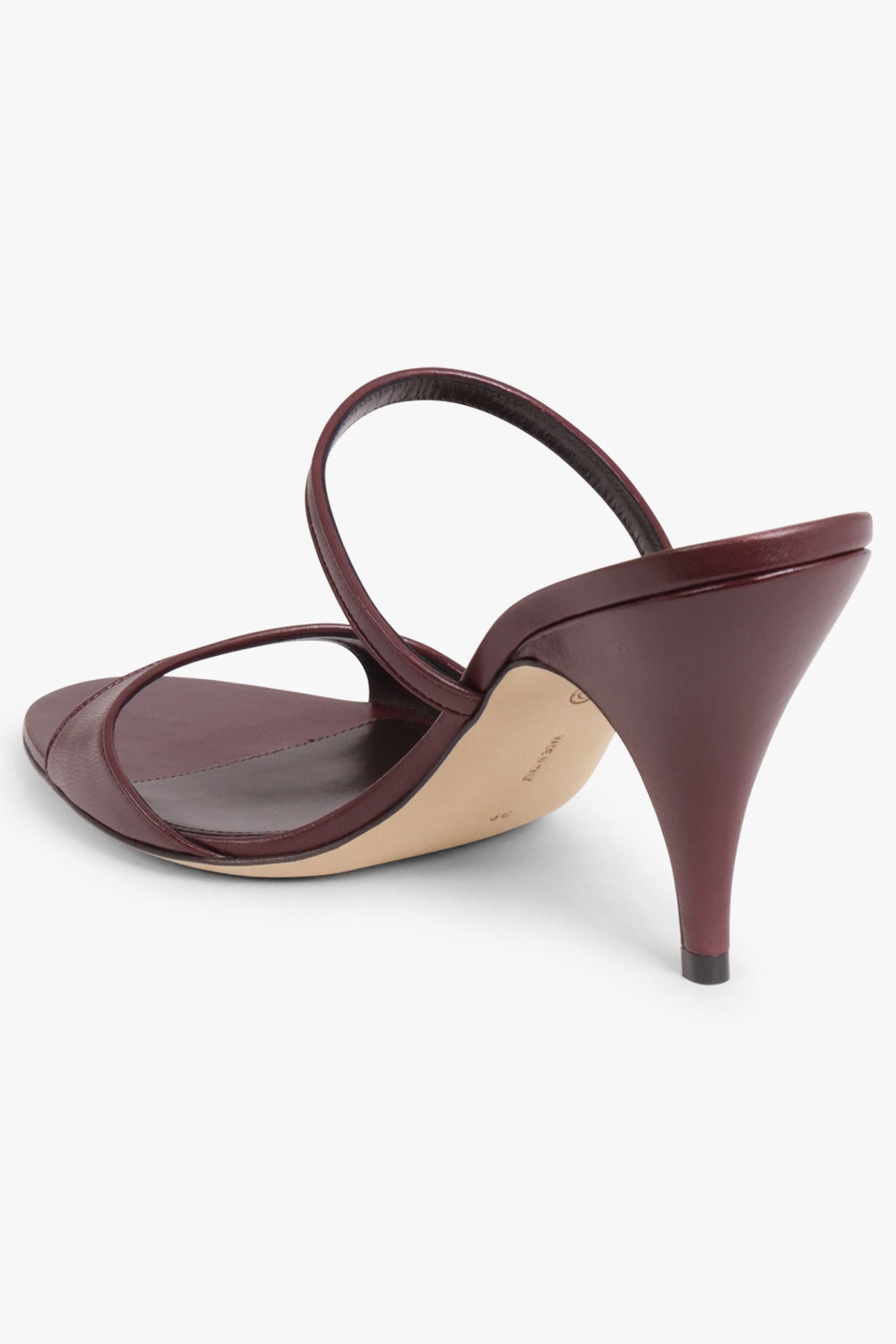 The Row VIKA KNOT STRAP 80MM MULE | BORDEAUX | parlourx