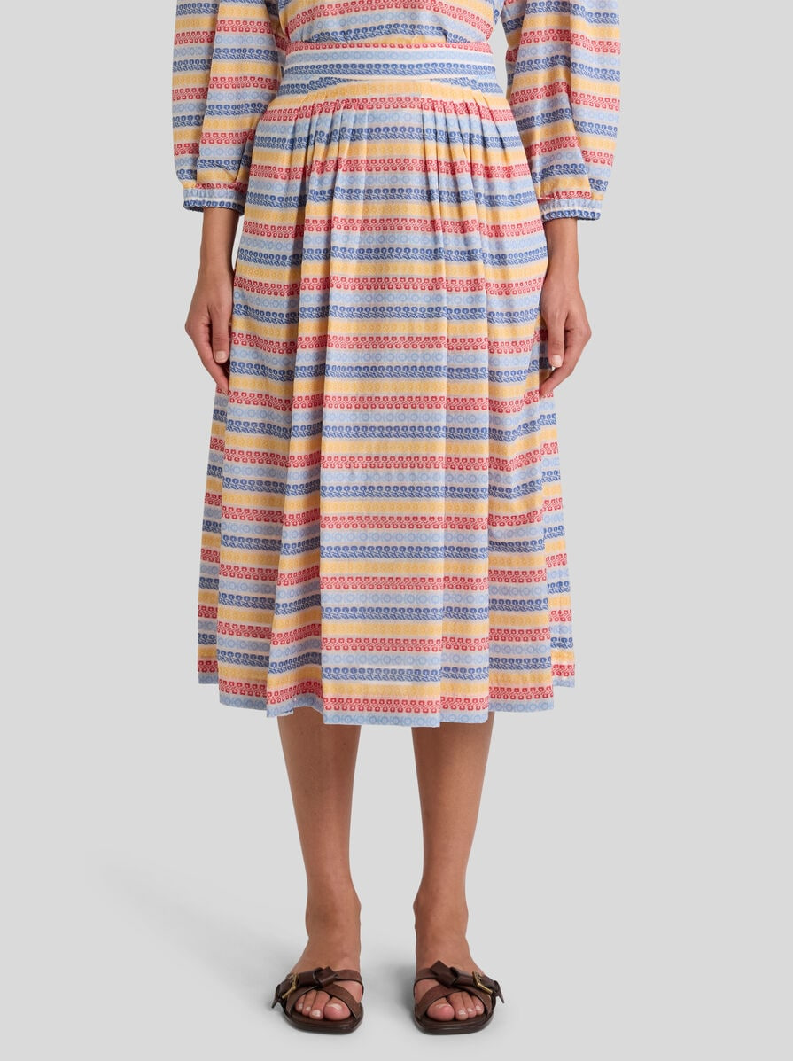 COTTON-BLEND JACQUARD MIDI SKIRT - 2