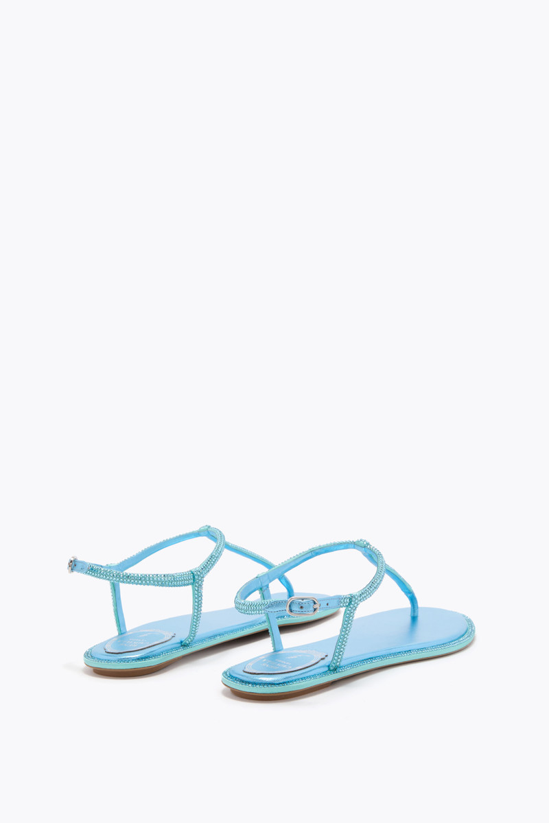 RENE CAOVILLA DIANA SKY BLUE SANDAL WITH CRYSTALS 10 outlook