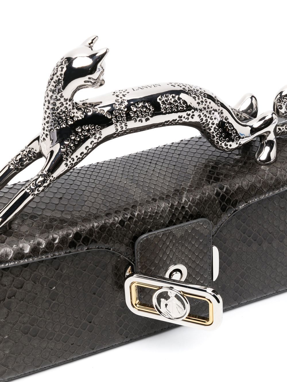 snakeskin mini tote - 4