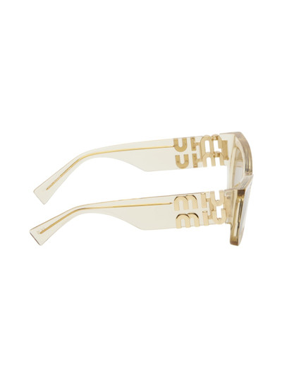 Miu Miu Beige Glimpse Sunglasses outlook