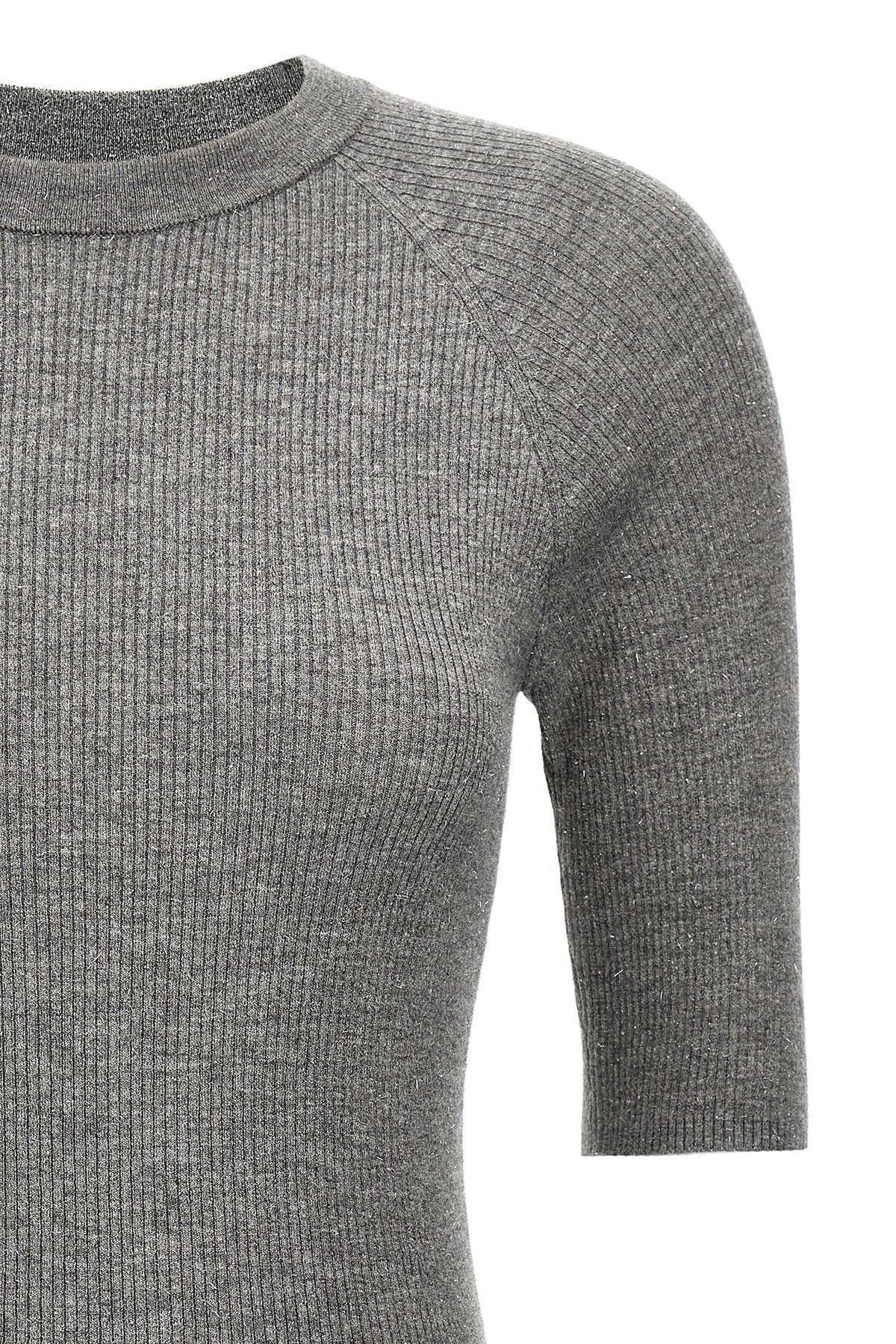 Brunello Cucinelli Women Lurex Ribbed Sweater - 4