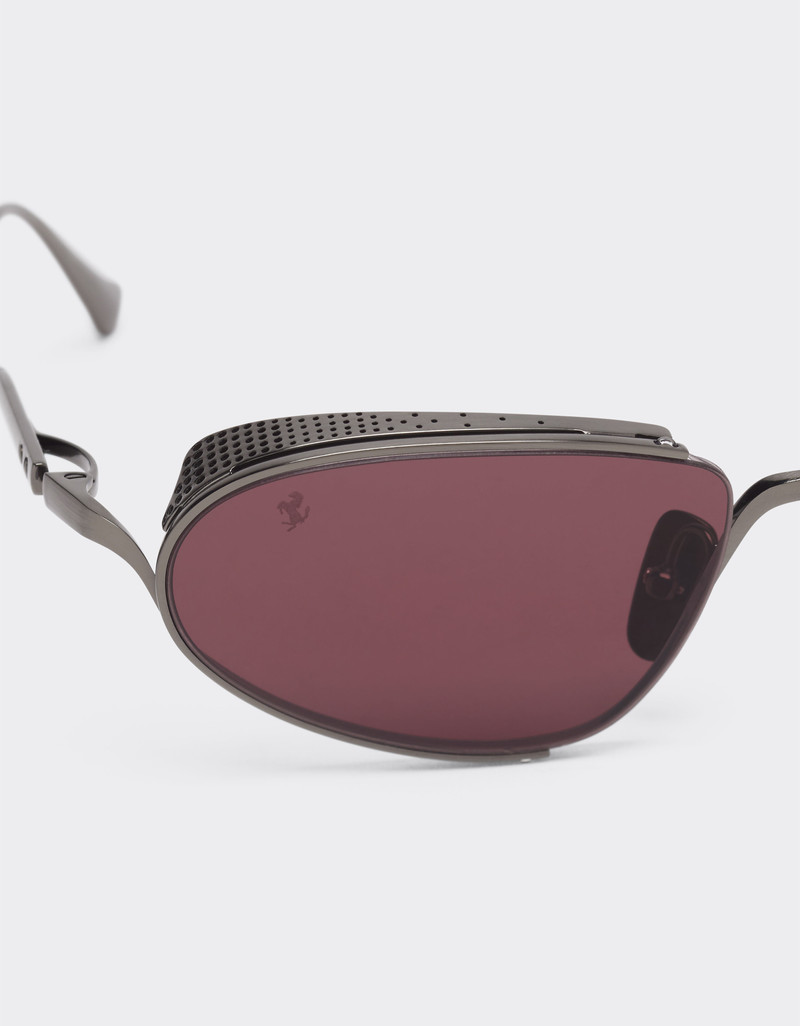 Ferrari sunglasses in gunmetal grey titanium with exclusive Contrast Pro™ lenses 7