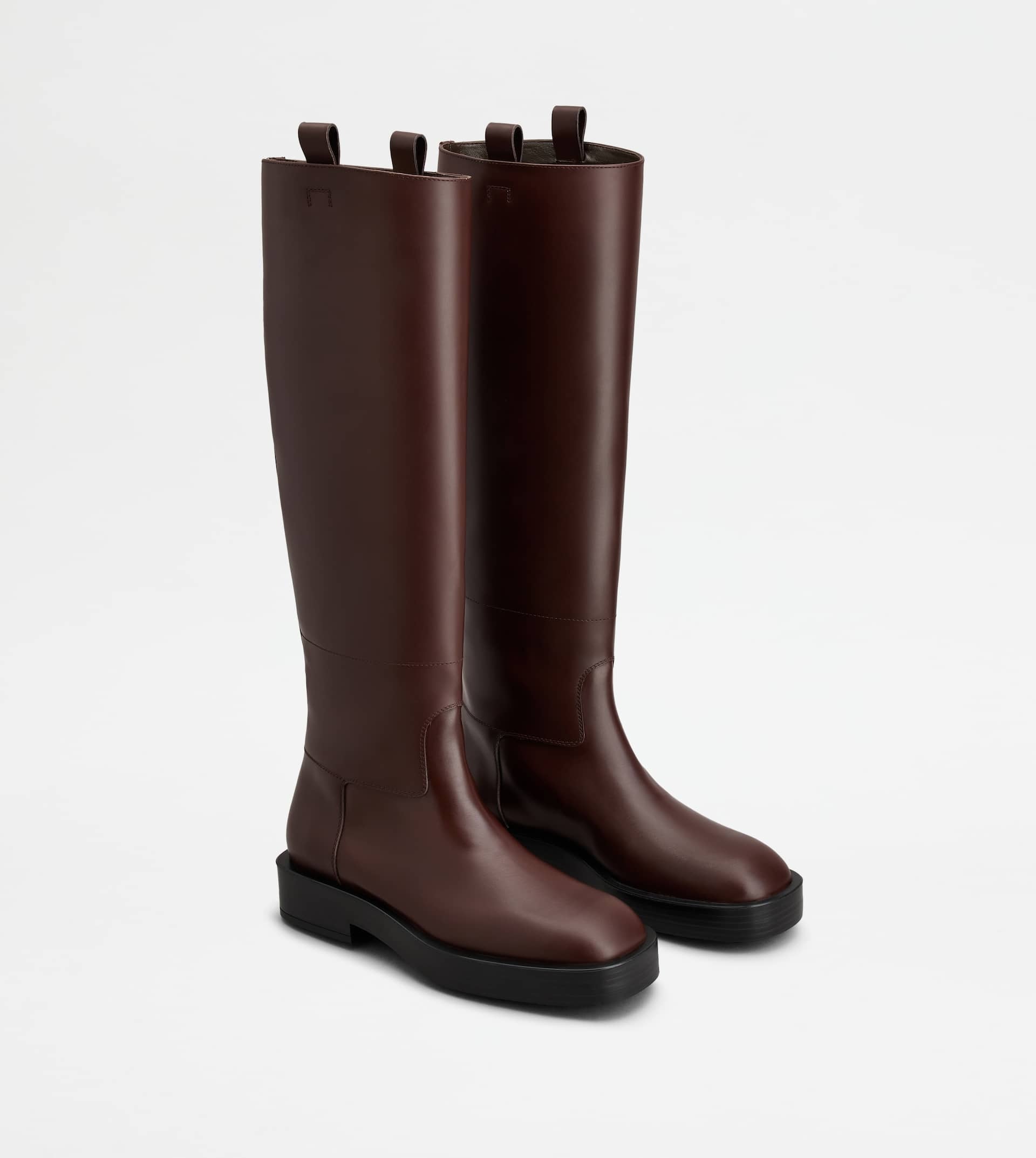 BOOTS IN LEATHER - BURGUNDY - 3