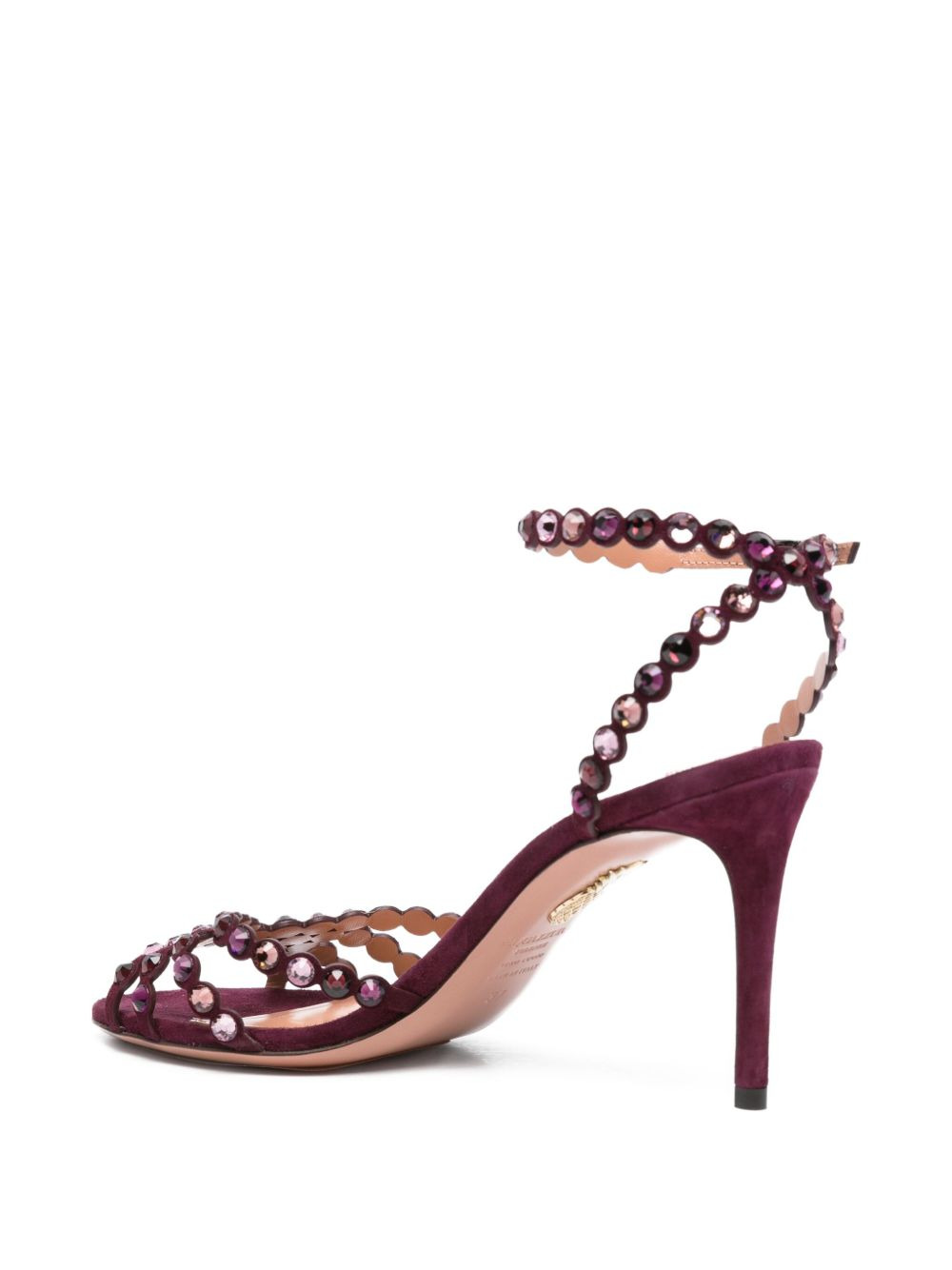 90mm embellished scalloped-edges heeled sandals - 3