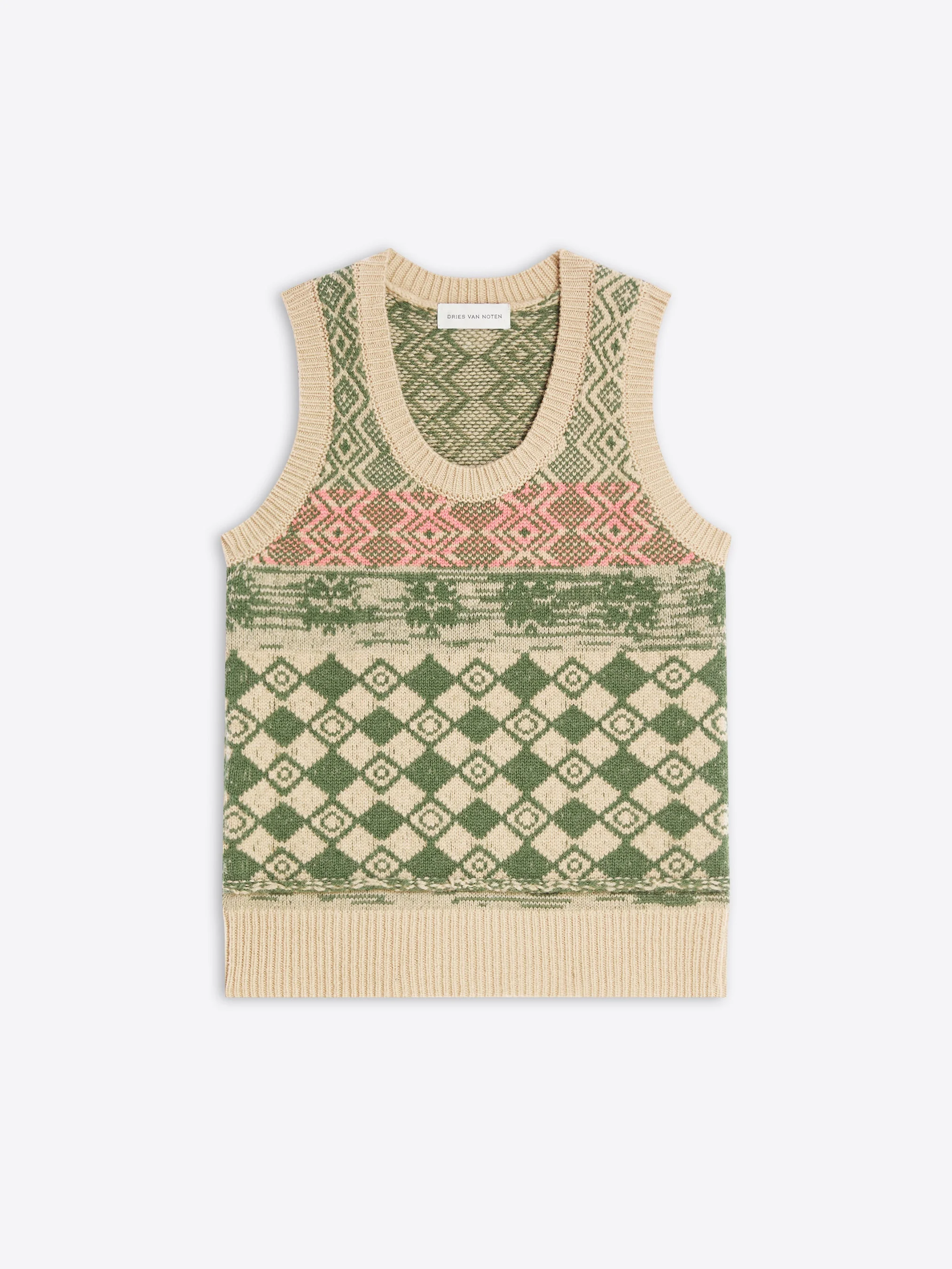 JACQUARD WOOL SWEATER - 1
