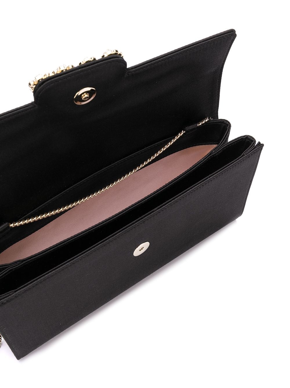 Flower strass buckled clutch - 5