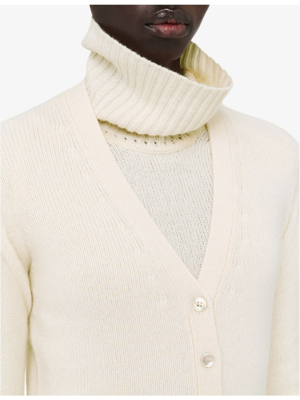 V-neck relaxed-fit cashmere cardigan - 4