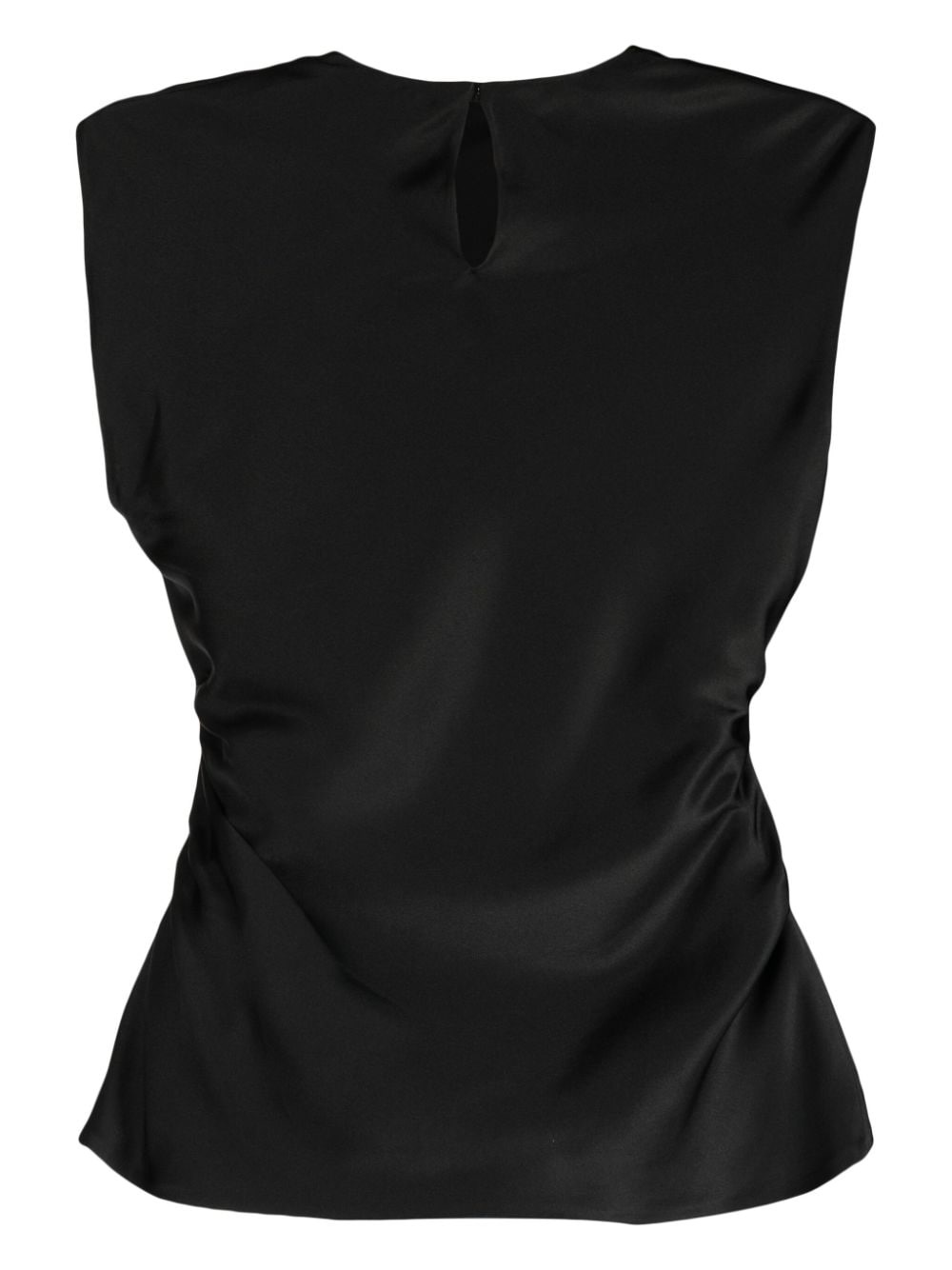 ruched silk-satin top - 2