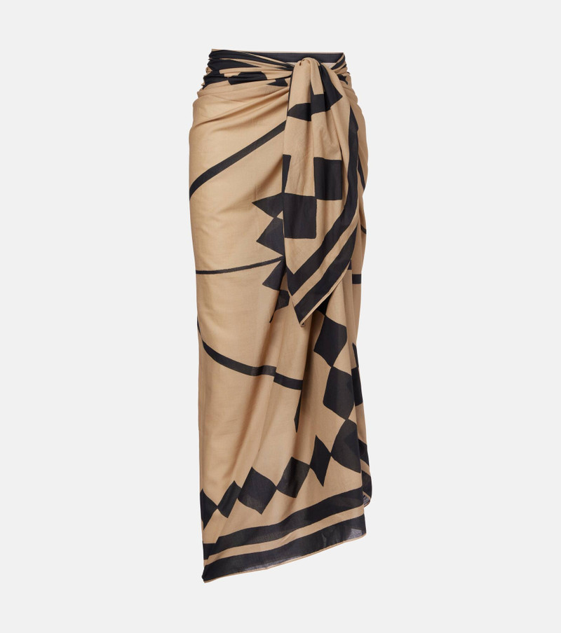 Cotton printed beach cover-up 1
