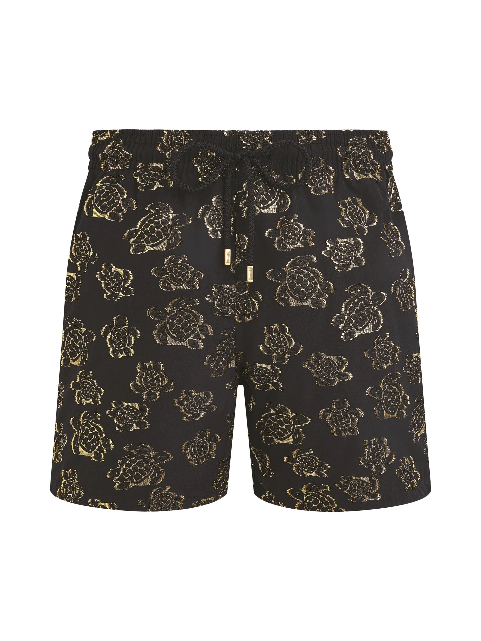 Men's Metallic Jacquard Swim Shorts - Noir - 1