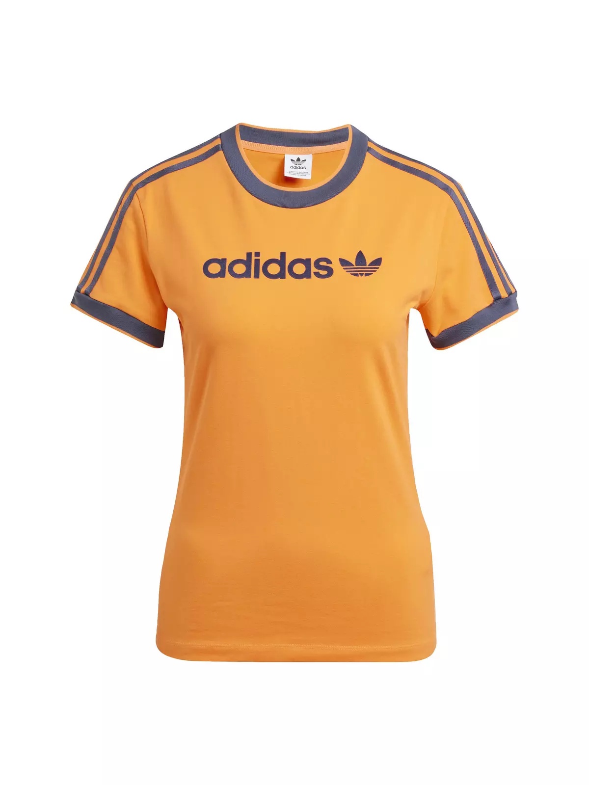 Originals Women's Linear Logo 3-Stripes T-Shirt -Orange - 6