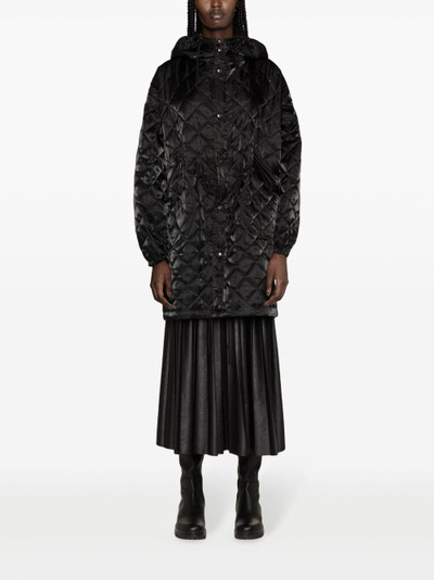 Junya Watanabe diamond-quilted hooded coat outlook