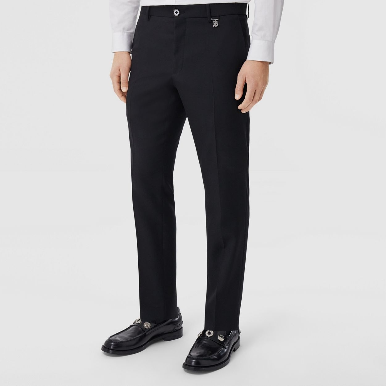 Monogram Motif Wool Tailored Trousers - 5