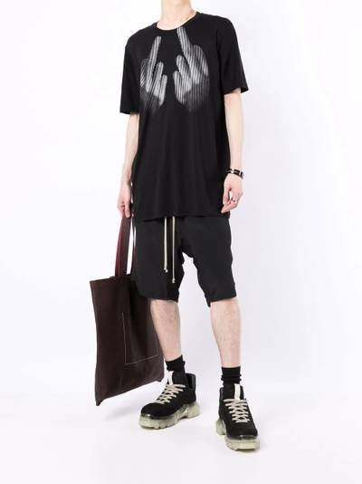 11 by Boris Bidjan Saberi large print crew neck T-shirt outlook