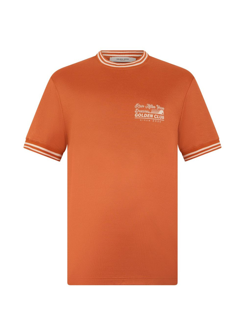 striped trim T-shirt 1