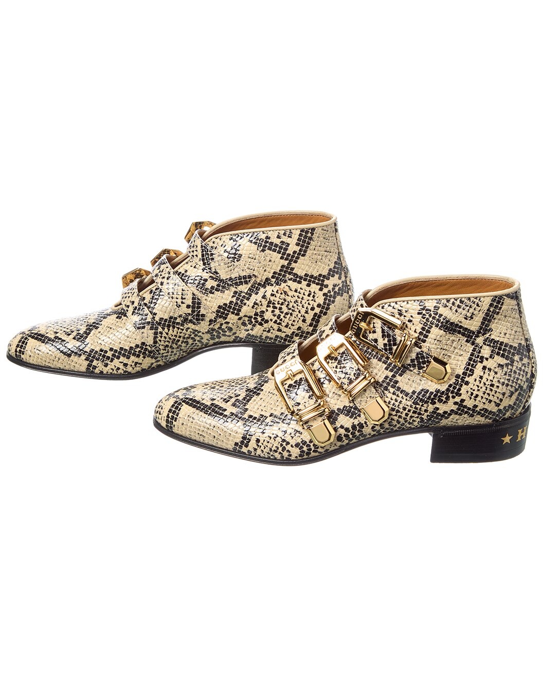 Gucci Python-Embossed Leather Bootie (Authentic Pre-Loved) - 2