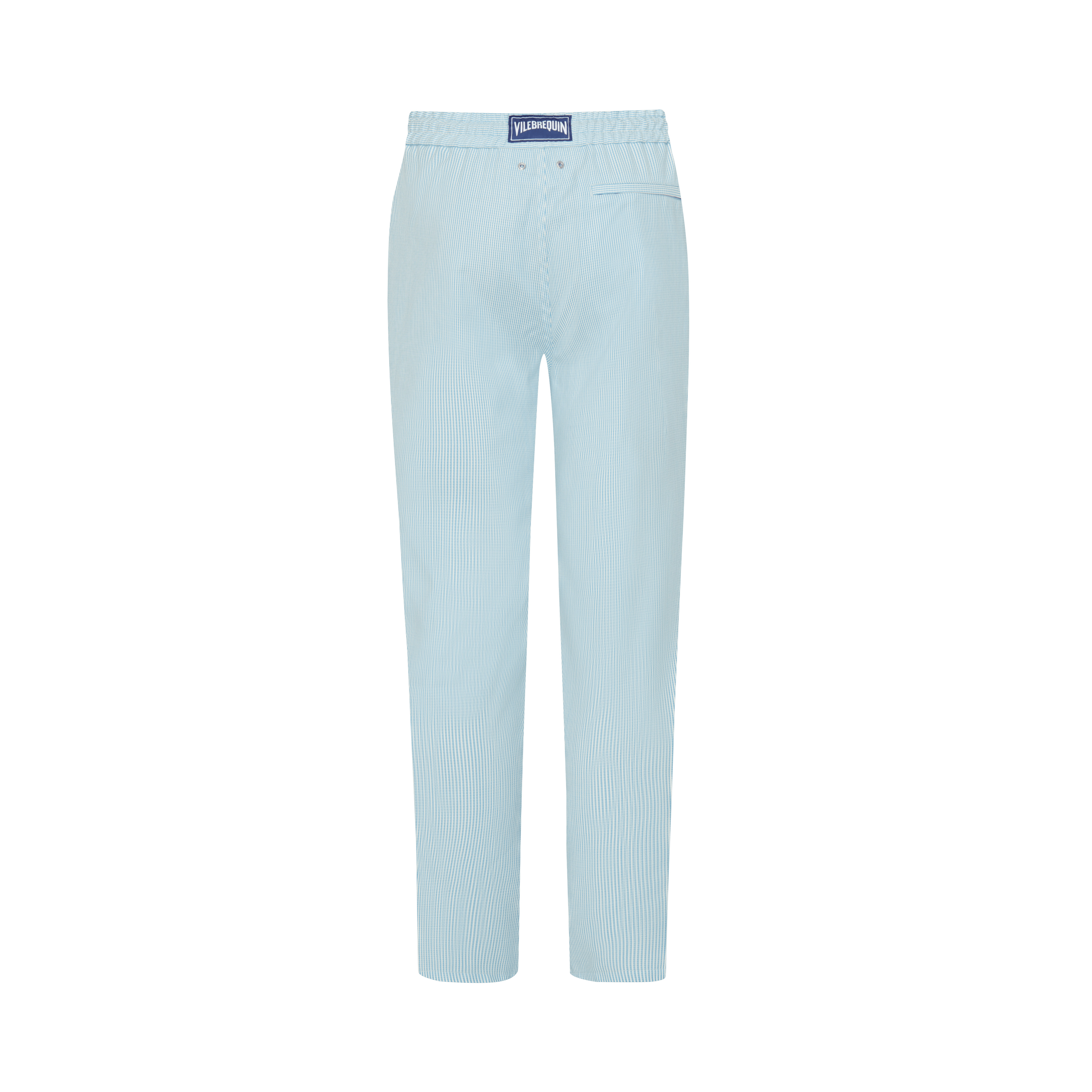 Men Wool Regular Pants Micro Rayures Tailoring - 2