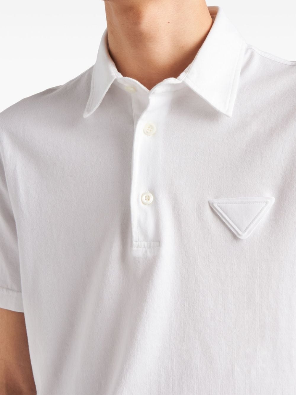 logo-patch cotton polo shirt - 5