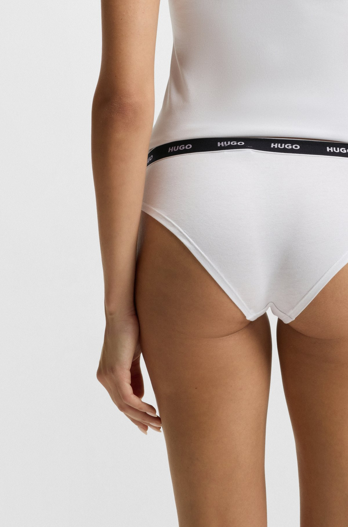 THREE-PACK OF STRETCH-COTTON BRIEFS WITH LOGO WAISTBANDS - 5