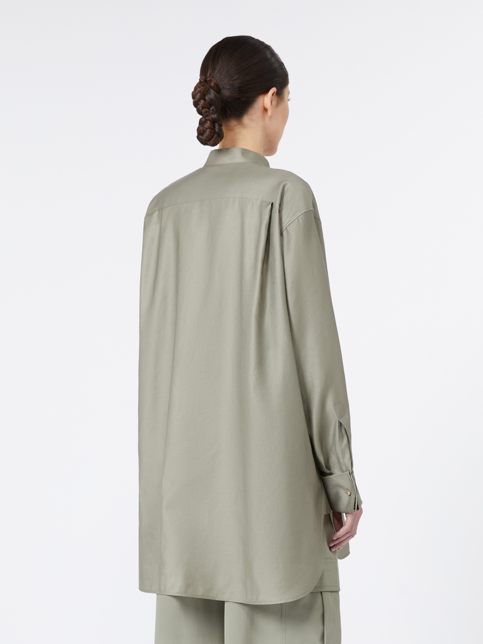 ANTA Oversized cotton satin shirt - 4