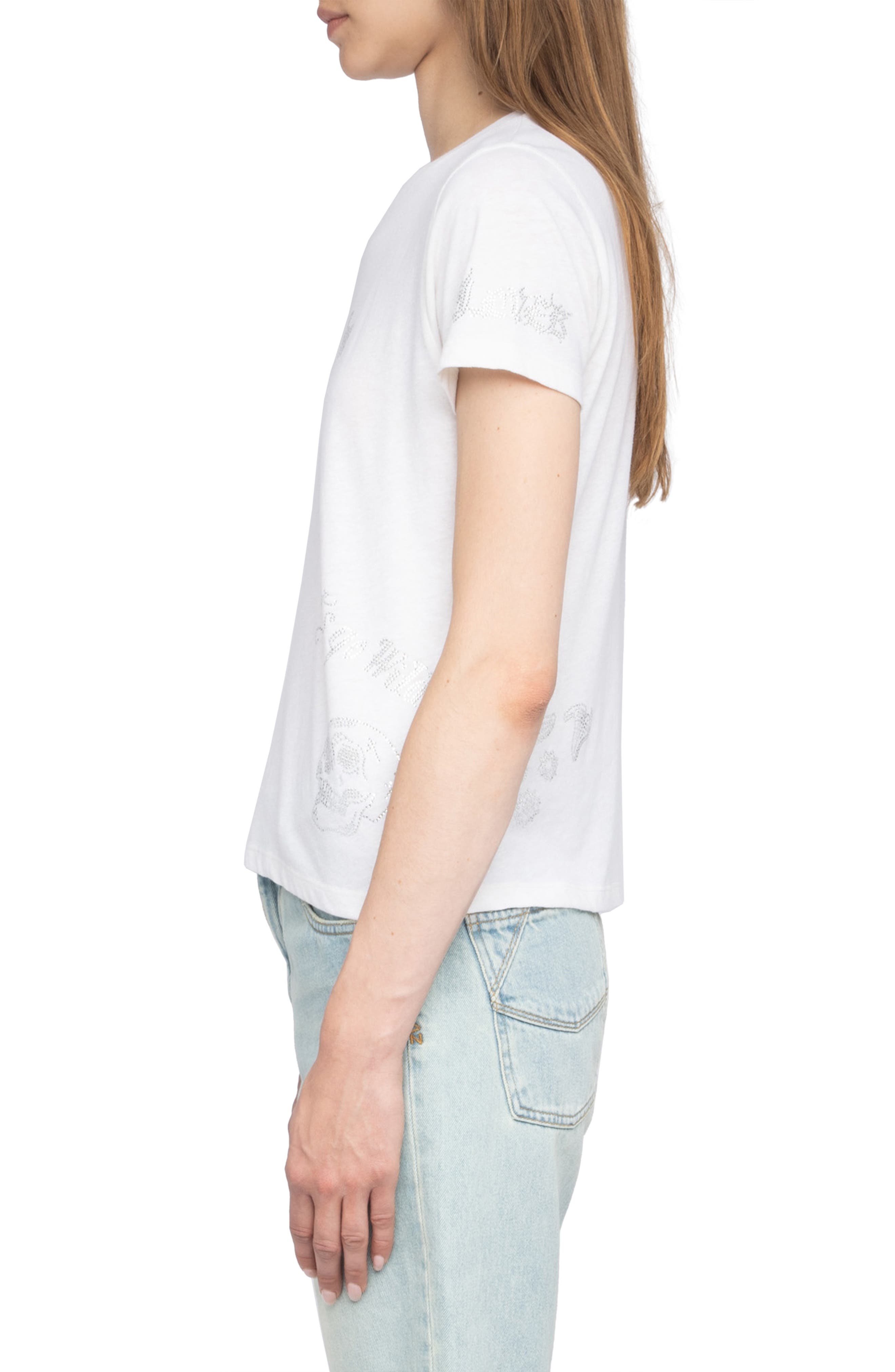 Zadig & Voltaire Alys Multicusto Strass Rhinestone Graphic T-Shirt in Judo at Nordstrom - 3