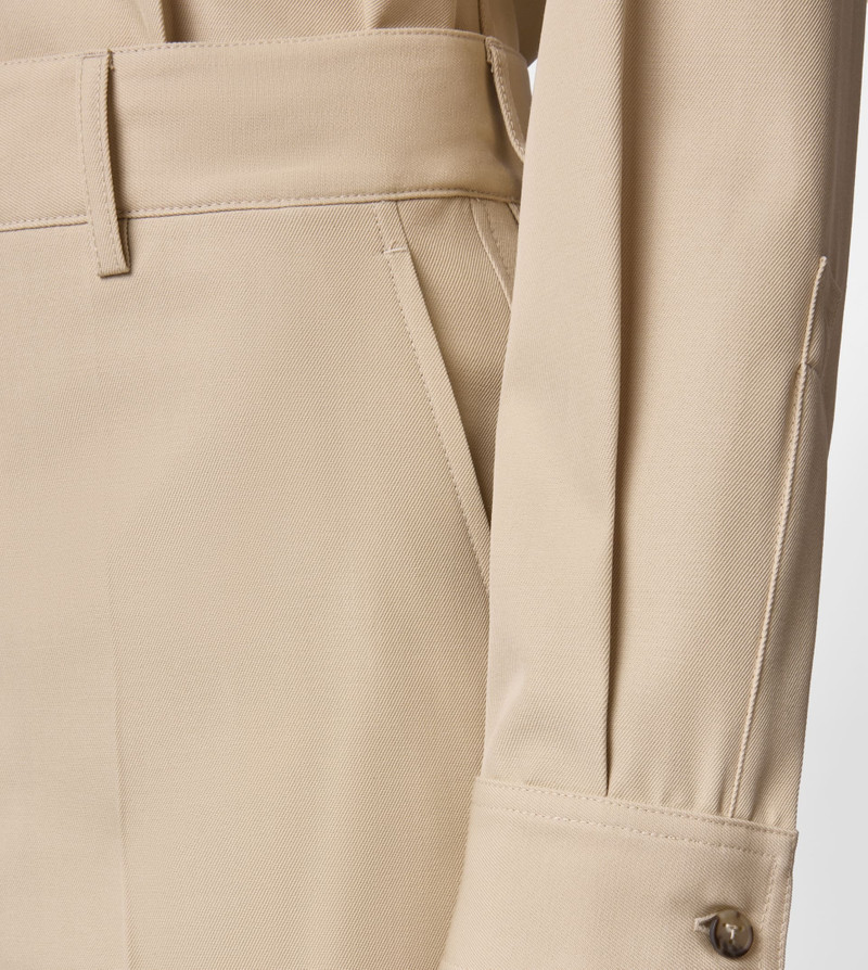 PANTS IN COTTON BLEND WOOL - BROWN 5