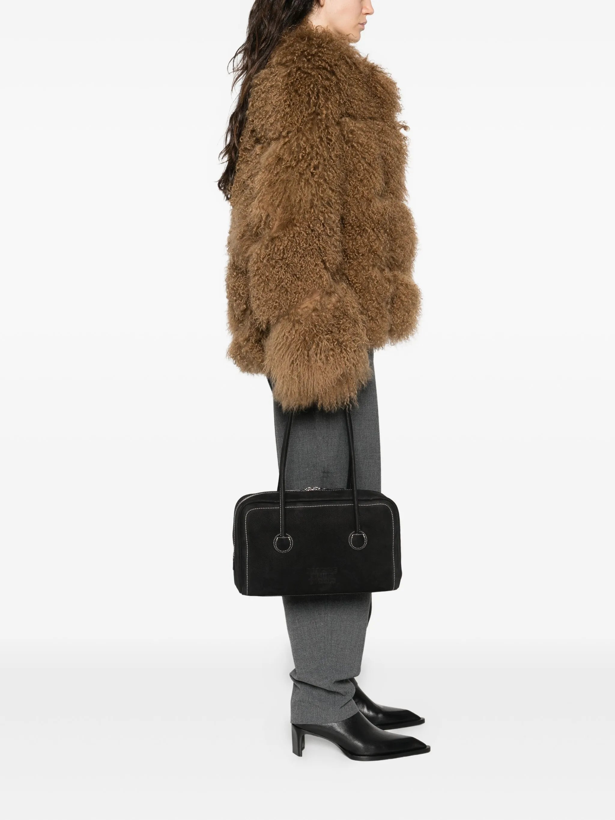 Margesherwood Top-handle Calf-suede Shoulder Bag - 3