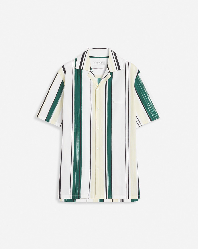 BOWLING SHIRT WITH PRINTED STRIPES - 1