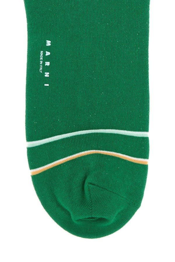 Green cotton blend socks - 2