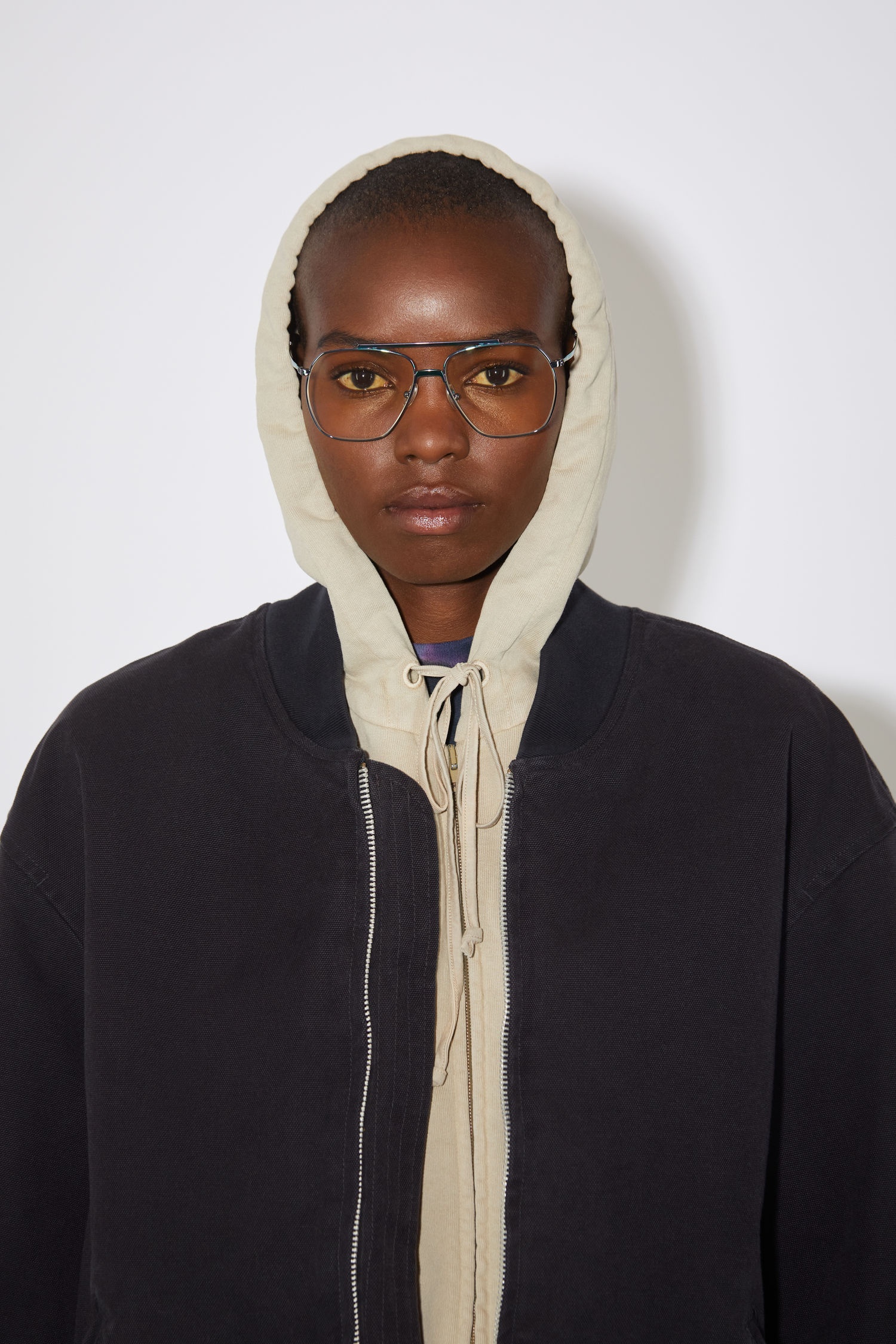 Cotton bomber jacket - Black - 6