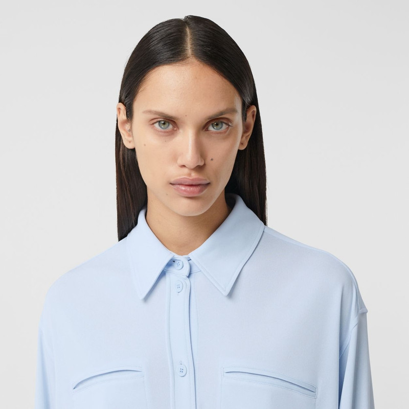 Sash Detail Jersey Oversized Shirt 7