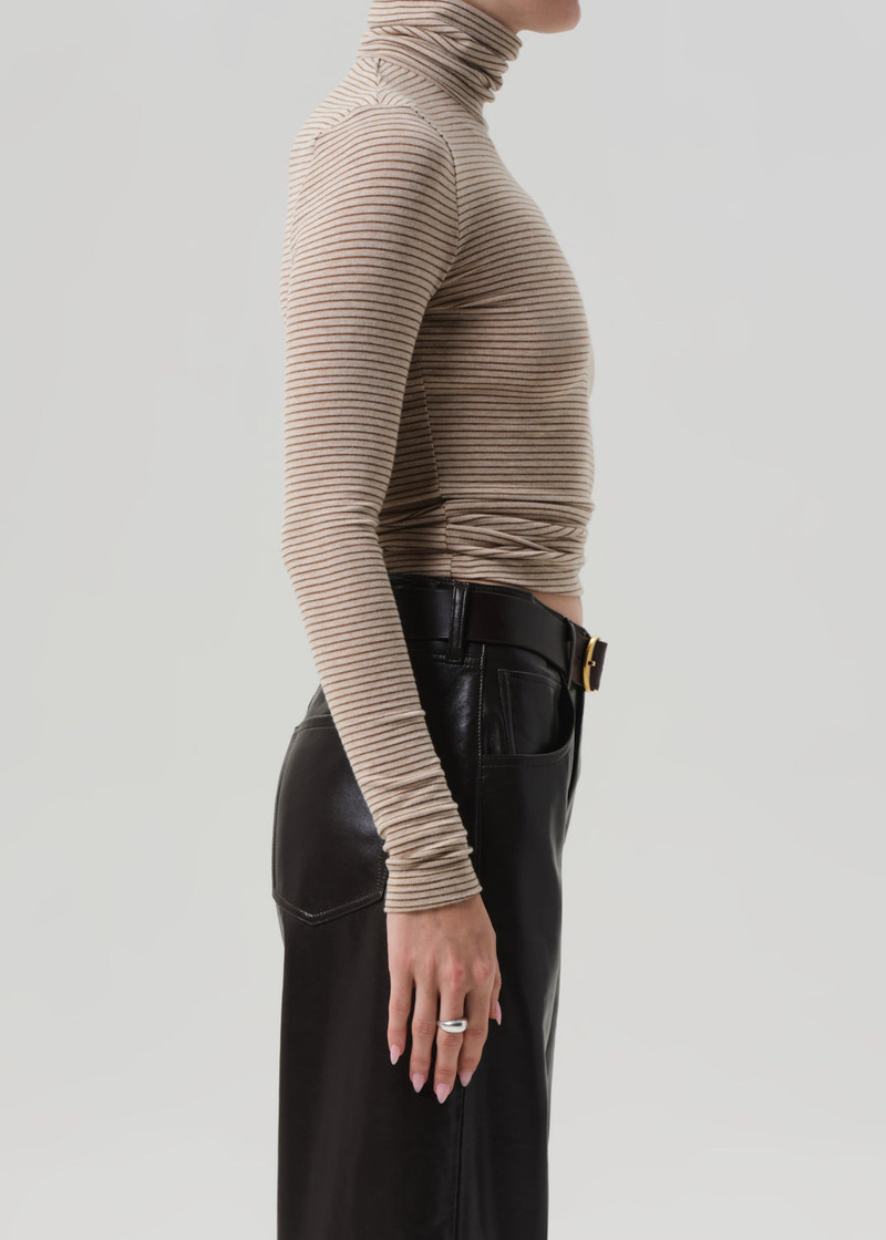 Caradene Turtleneck In Chiltern Oatmeal Stripe 3