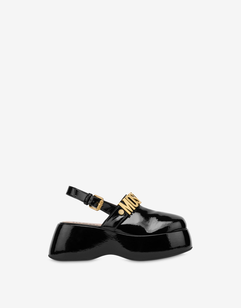 Moschino MAXI LETTERING WEDGE MULES outlook