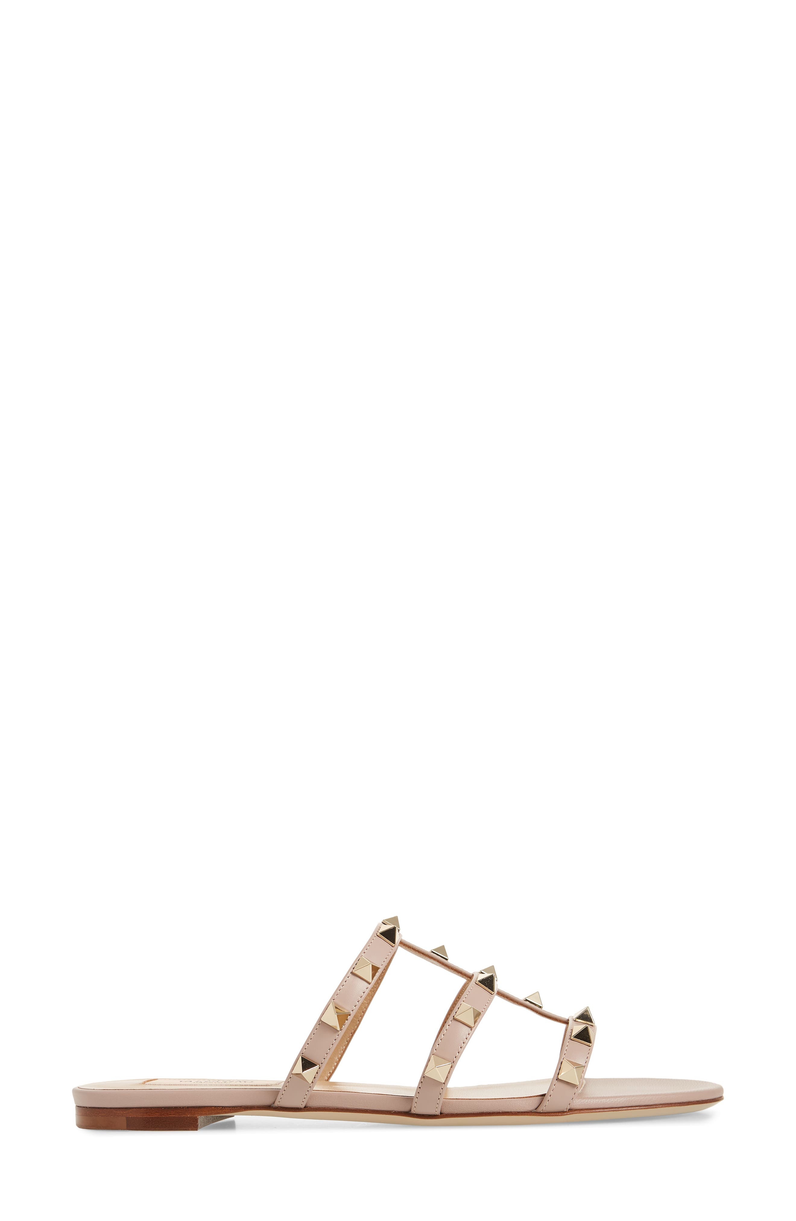 Valentino Garavani Rockstud Slide Sandal in P45 Poudre at Nordstrom - 3
