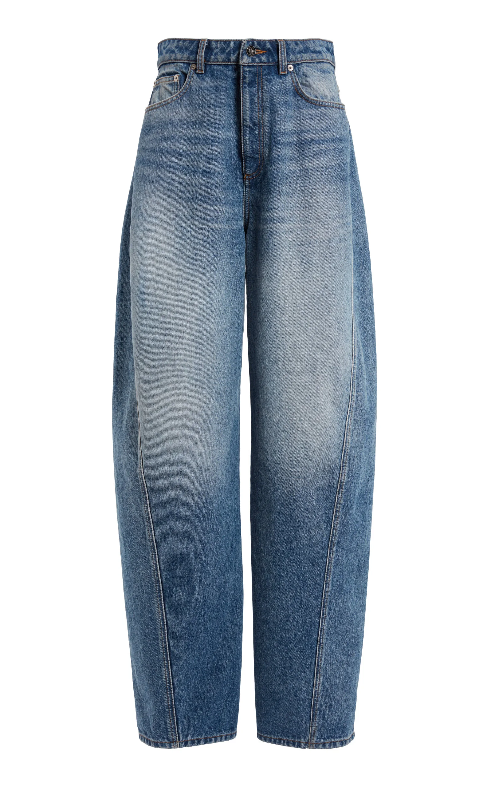 Cocoon Rigid Mid-Rise Wide-Leg Jeans light wash - 1
