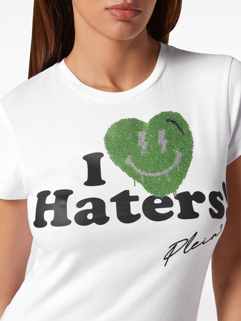 slogan-print cotton T-shirt 5