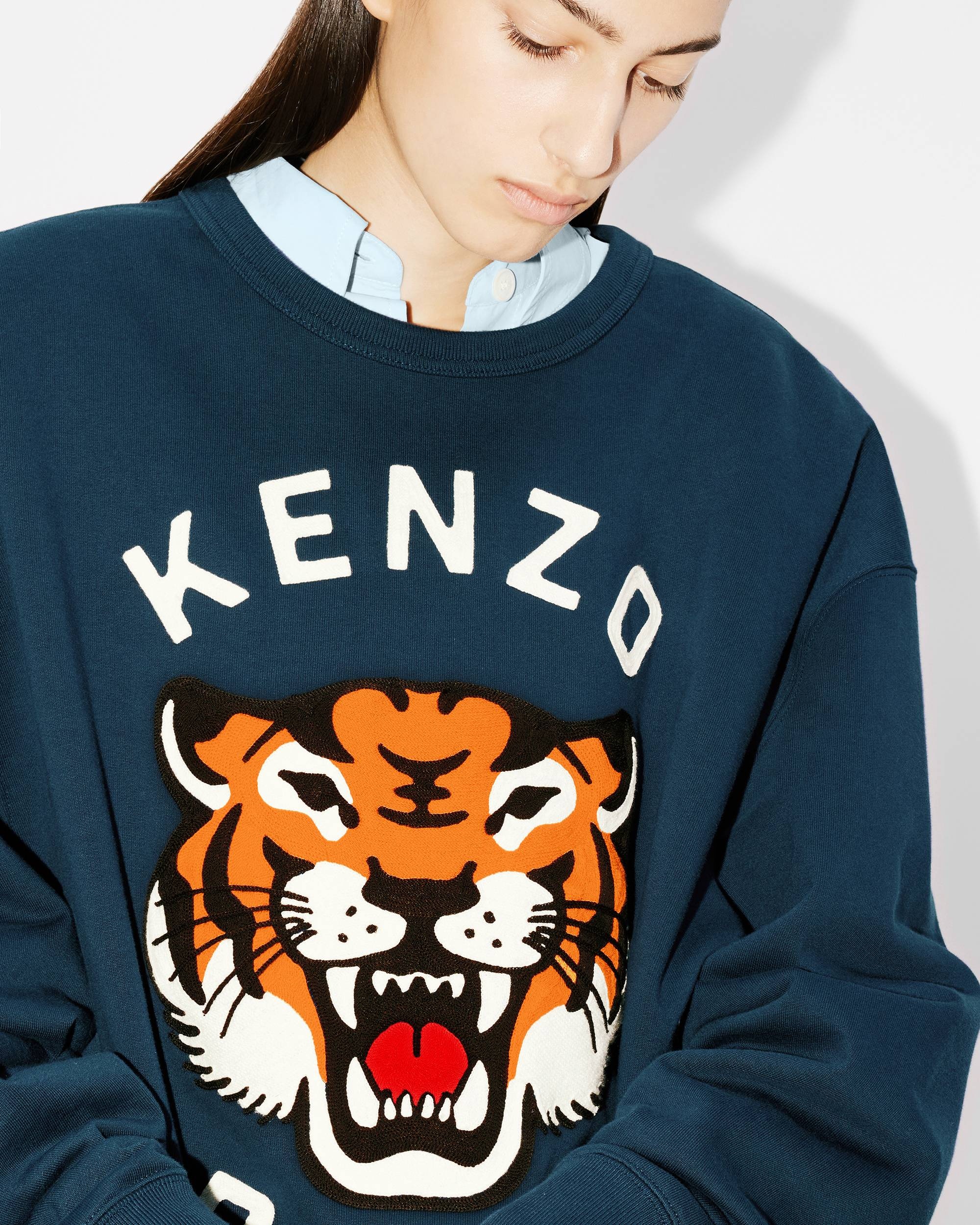 'KENZO Lucky Tiger' embroidered oversized genderless sweatshirt - 6